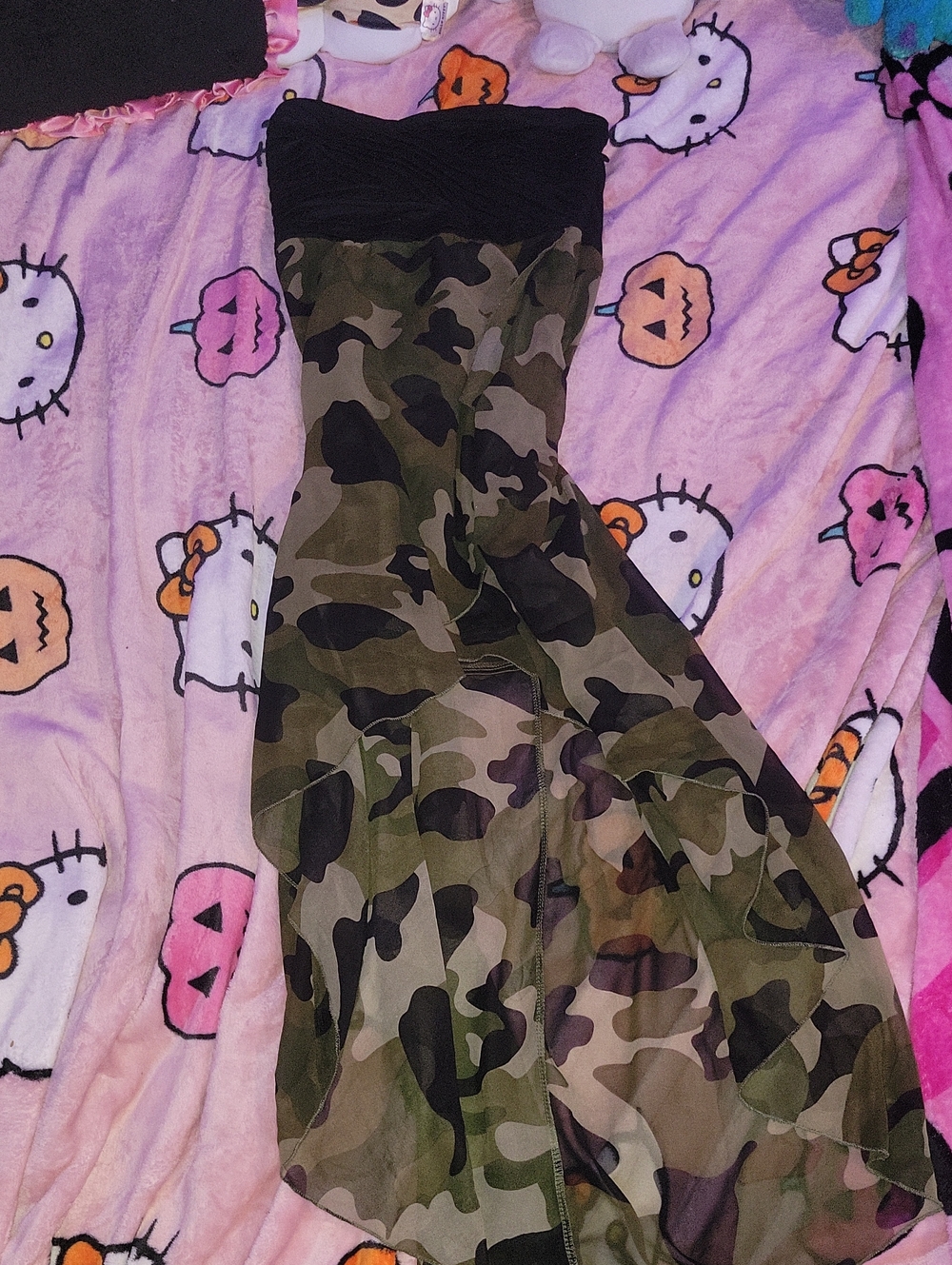 Strapless Camo Dress